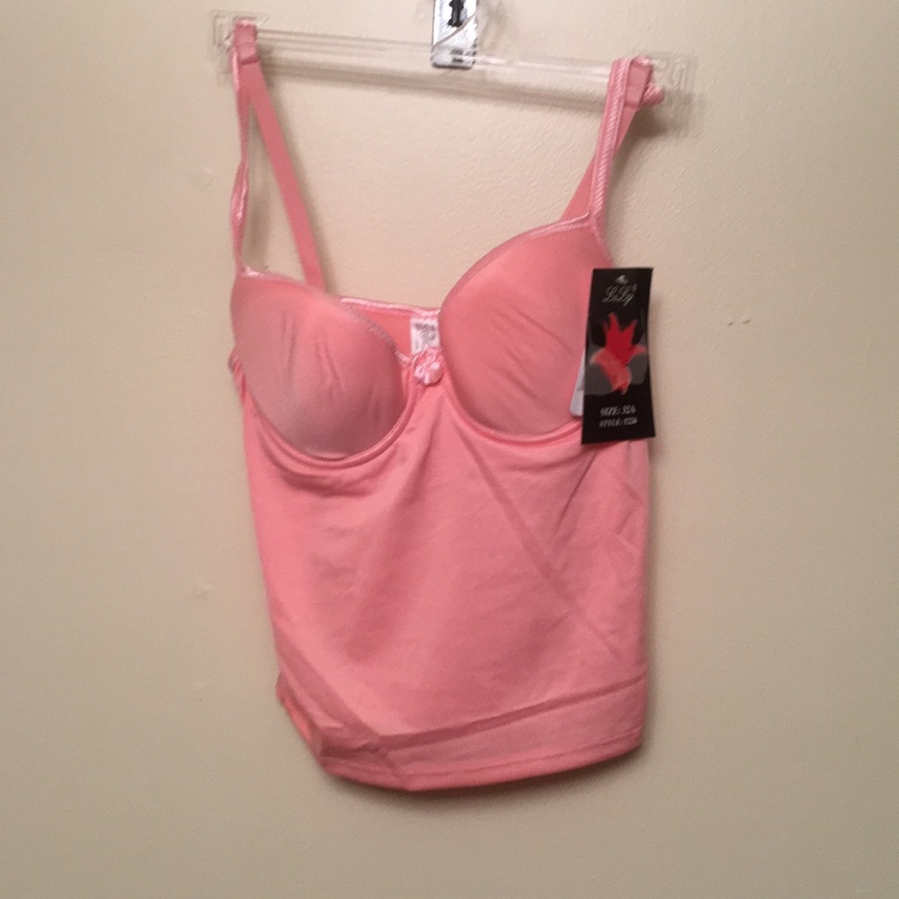 LiLy Pink Camisole Cami/Bra 32A NWT